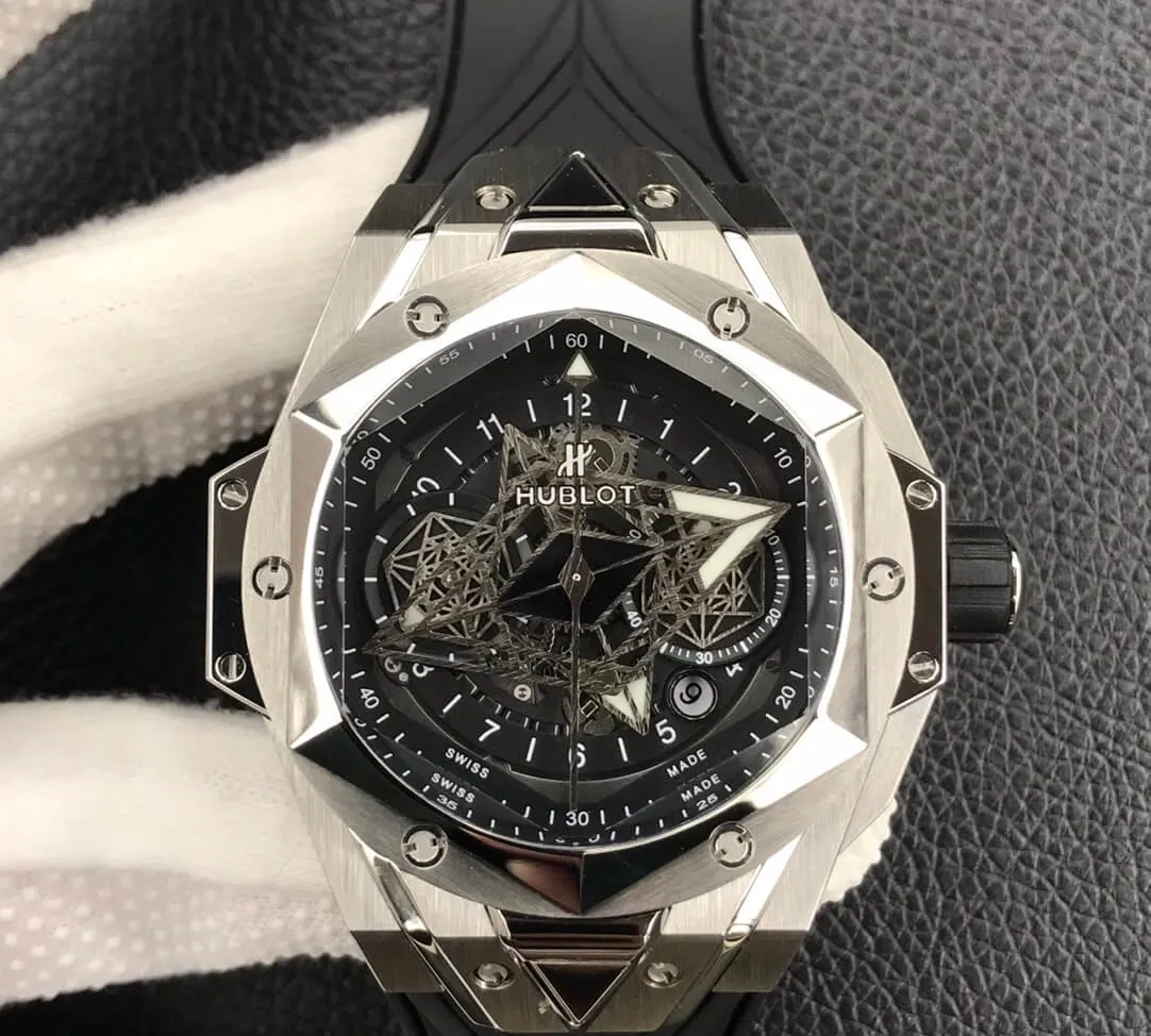Hublot Big Bang Sang Bleu II 418.NX.1107.RX.MXM19 HB Factory 1:1 Best Edition Replica Watch Black Strap